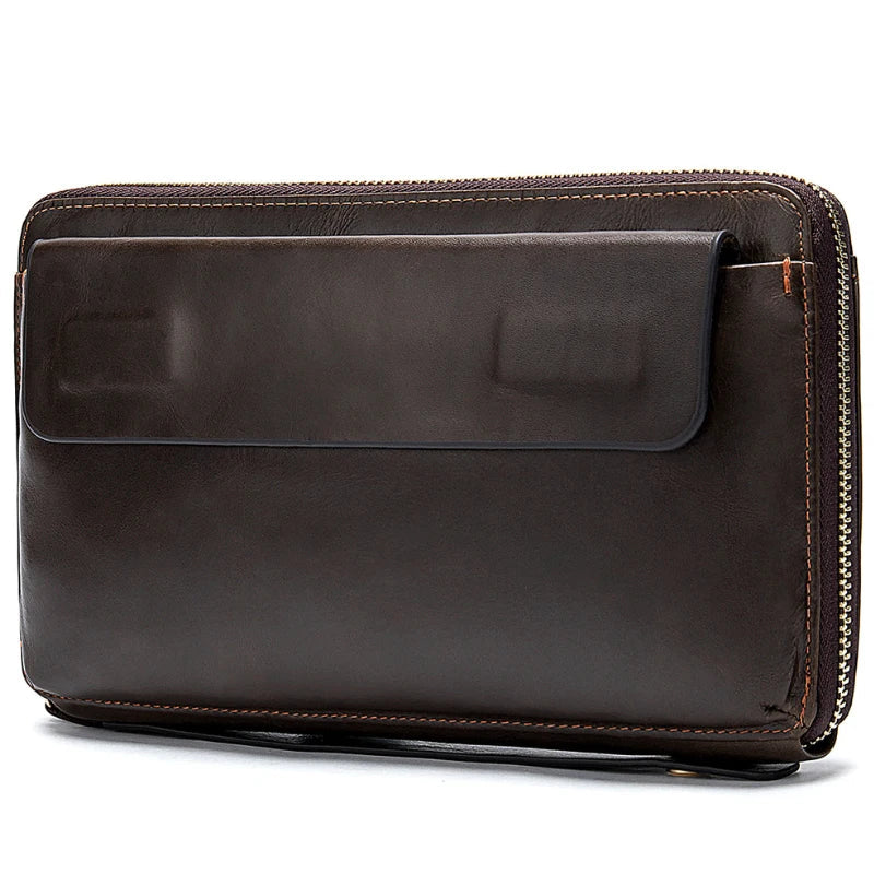 Tamxo™ Genuine Leather Men's Clutch Wallet for Business Card Cash Bills