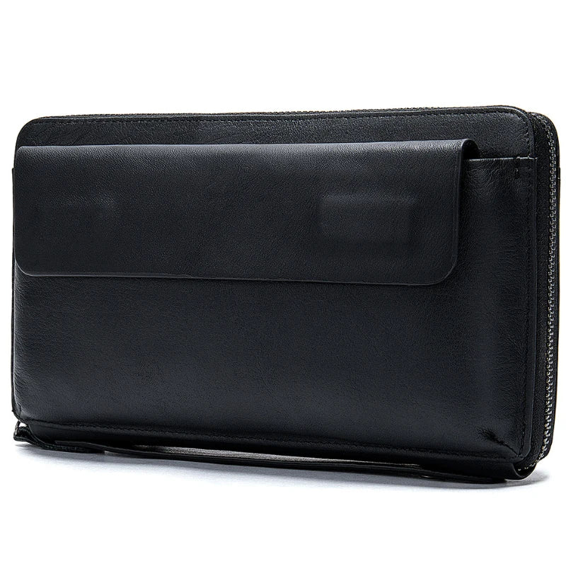 Tamxo™ Genuine Leather Men's Clutch Wallet for Business Card Cash Bills