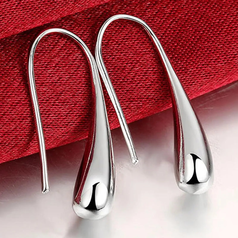 Tamxo™ Sterling Silver Water Droplets Earrings – Elegant Drop Earrings for Women