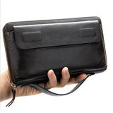 Tamxo™ Genuine Leather Men's Clutch Wallet for Business Card Cash Bills