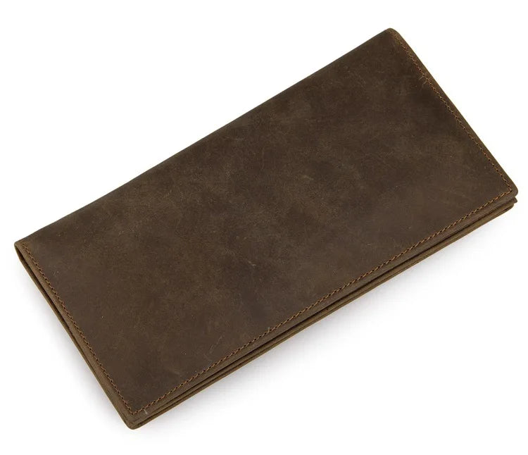 Tamxo™ Vintage Crazy Horse Bifold Long Wallet for Men and Women