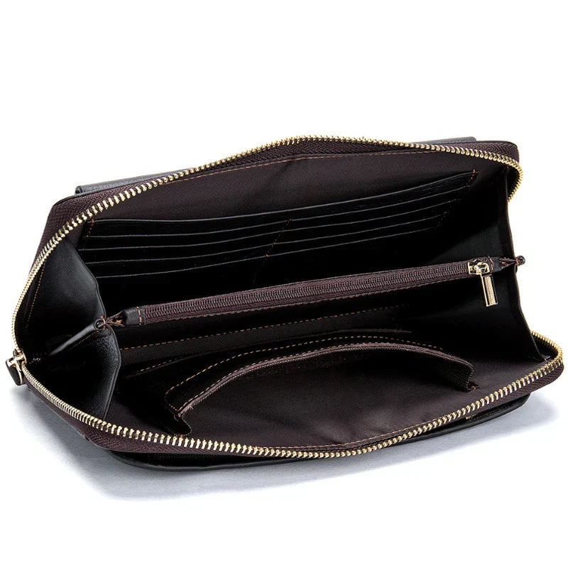 Tamxo™ Genuine Leather Men's Clutch Wallet for Business Card Cash Bills