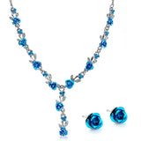 Elegant Flower Bridal Jewelry Set by Tamxo™ - Vintage Necklace Earrings for Women