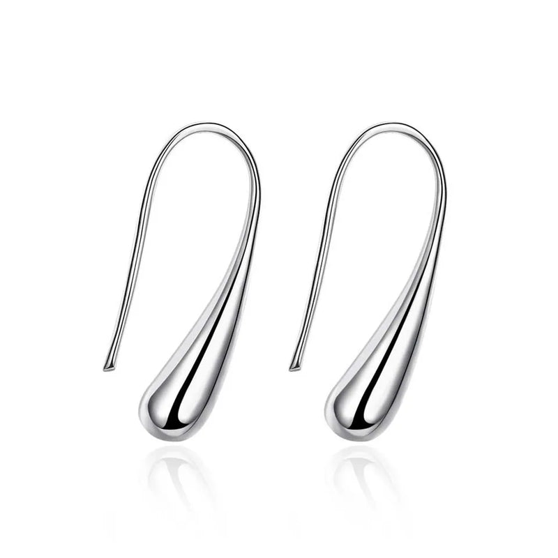Tamxo™ Sterling Silver Water Droplets Earrings – Elegant Drop Earrings for Women