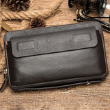 Tamxo™ Genuine Leather Men's Clutch Wallet for Business Card Cash Bills