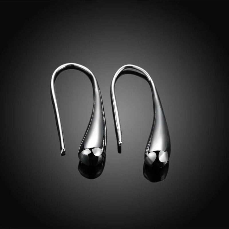 Tamxo™ Sterling Silver Water Droplets Earrings – Elegant Drop Earrings for Women