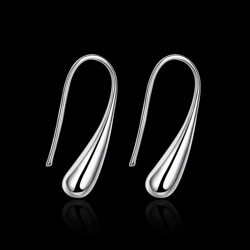 Tamxo™ Sterling Silver Water Droplets Earrings – Elegant Drop Earrings for Women