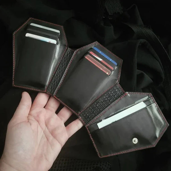 Tamxo™ Dark Coffin Design Coin Purse – Trendy Halloween-Inspired Zipper Wallet