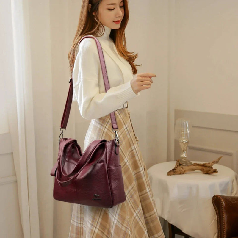 Tamxo™ Leather Shoulder Bag: Luxury High Quality Ladies Handbag Fashion Tote Sac