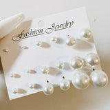 Tamxo™ 12 Pairs Cute Crystal Heart Stud Earrings Set for Women Wedding Jewelry