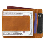 Tamxo™ Genuine Leather Money Clip Wallet Credit Card Holder Luxury Designer Case