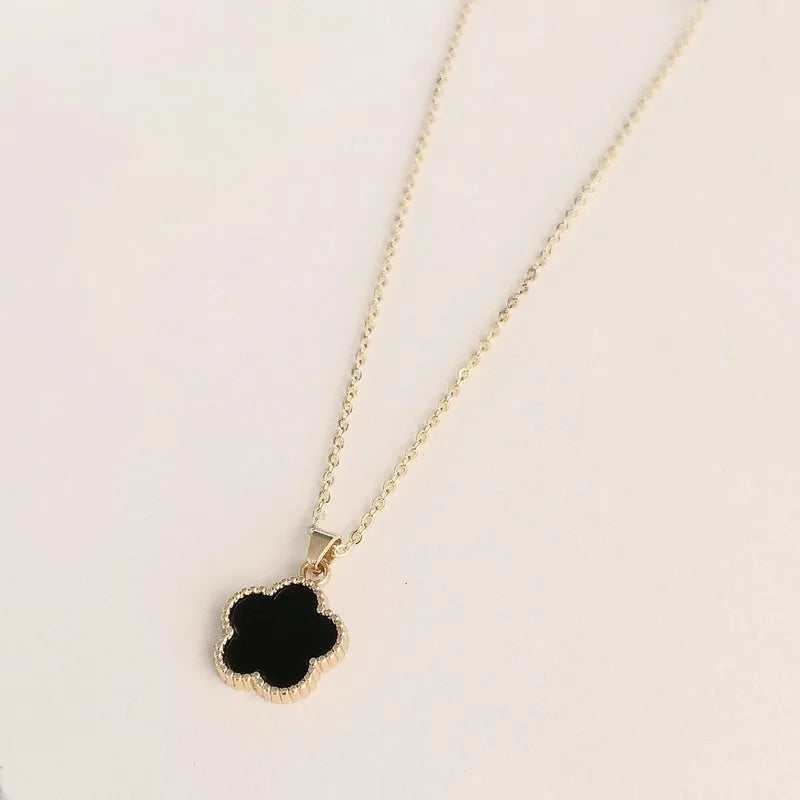 Tamxo™ Shell Plum Blossom Stud Earrings & Necklace Set - Exquisite Plant Flower Jewelry