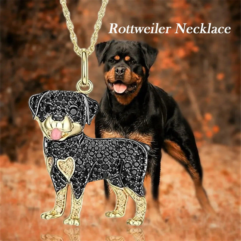 Tamxo™ Cavalier Rhinestone Necklace: Exquisite Pet Memorial Jewelry, Dog Lover Gift