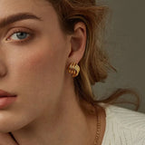 Tamxo™ Vintage Gold Stainless Steel Knot Earrings for Women