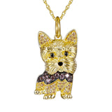 Tamxo™ Cavalier Rhinestone Necklace: Exquisite Pet Memorial Jewelry, Dog Lover Gift