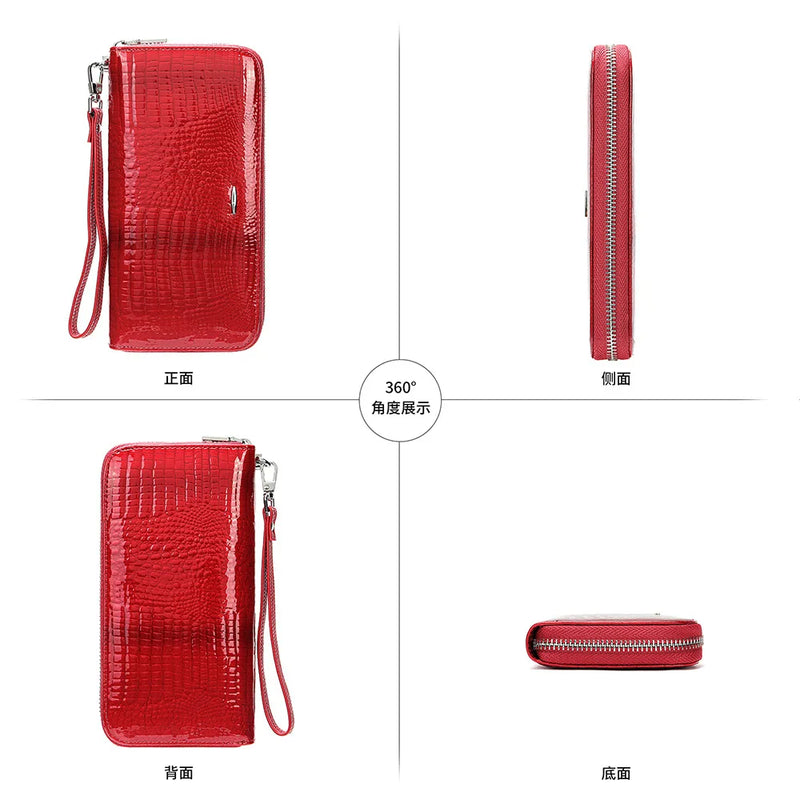 Tamxo™ Red Leather Women's Designer Wallet - Genuine Leather Luxury Purse