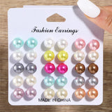 Tamxo™ 12 Pairs Cute Crystal Heart Stud Earrings Set for Women Wedding Jewelry