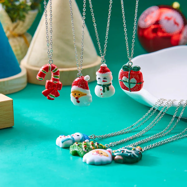 Tamxo™ Christmas Cartoon Pendant Necklace for Women - Trendy Resin Design