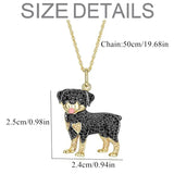 Tamxo™ Cavalier Rhinestone Necklace: Exquisite Pet Memorial Jewelry, Dog Lover Gift