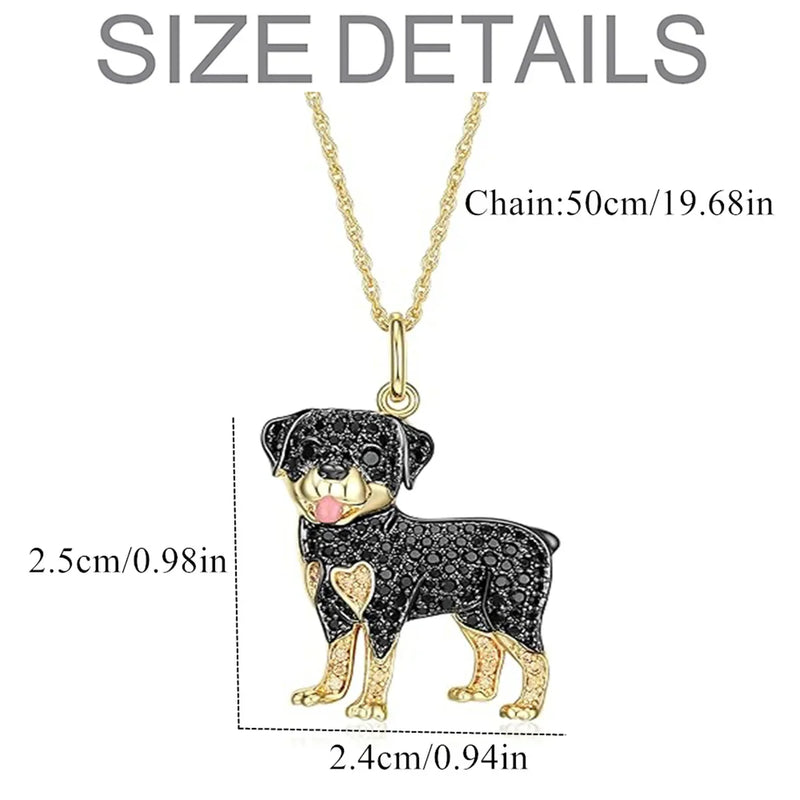 Tamxo™ Cavalier Rhinestone Necklace: Exquisite Pet Memorial Jewelry, Dog Lover Gift