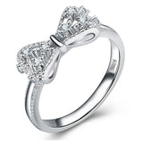 Tamxo™ Cubic Zirconia Bow Knot Rhinestone Ring - Elegant Women's Wedding Jewelry
