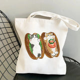 Tamxo™ Kawaii Cats Cartoon Manga Tote Bag – High Capacity Canvas Shoulder Bag
