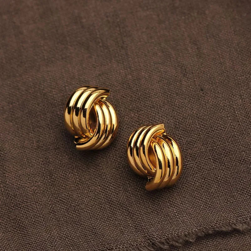 Tamxo™ Vintage Gold Stainless Steel Knot Earrings for Women