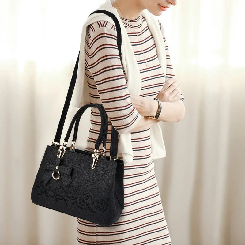 Tamxo™ Lychee Leather Women Top-handle Tote Bag for Shopping and Dates