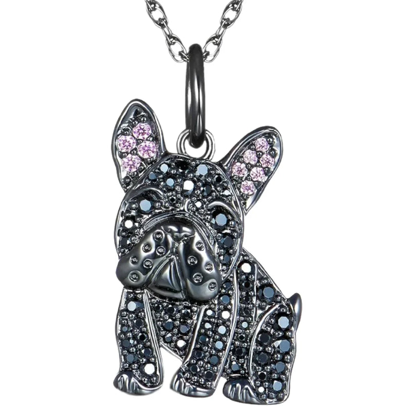 Tamxo™ Cavalier Rhinestone Necklace: Exquisite Pet Memorial Jewelry, Dog Lover Gift