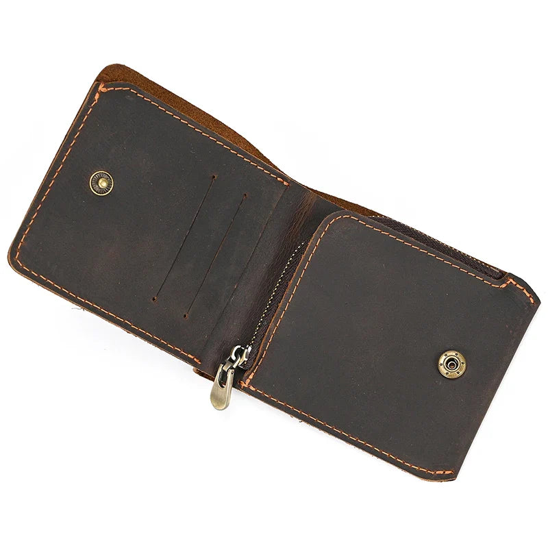 Tamxo™ Men's Retro Leather Bifold Wallet with Coin Purse and Card Holder