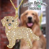 Tamxo™ Cavalier Rhinestone Necklace: Exquisite Pet Memorial Jewelry, Dog Lover Gift