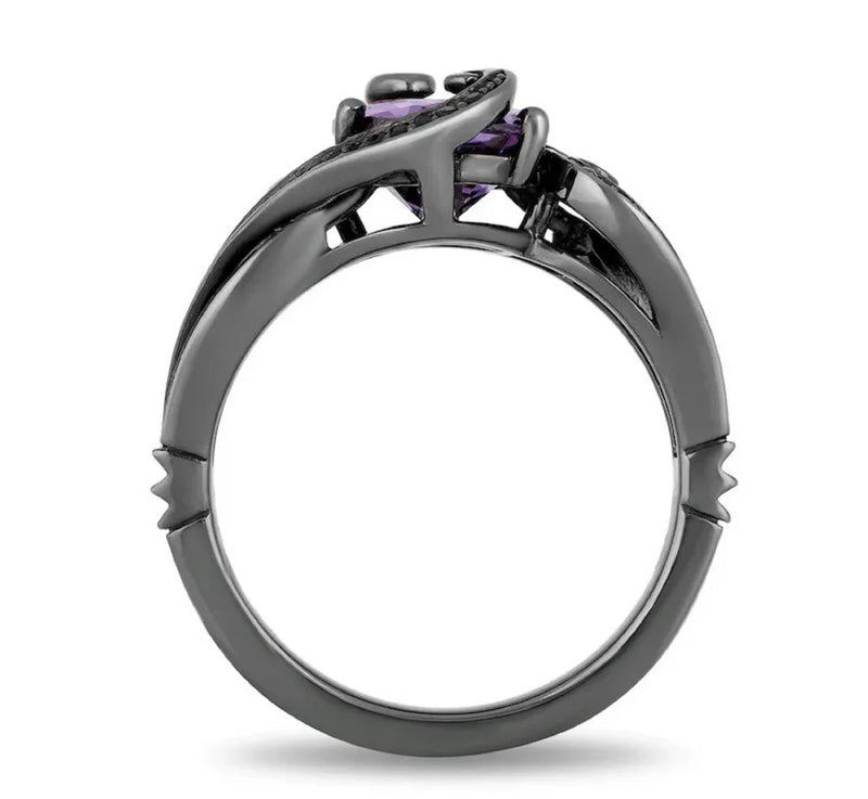 Tamxo™ Elegant Amethyst Ursula Wedding Ring Set