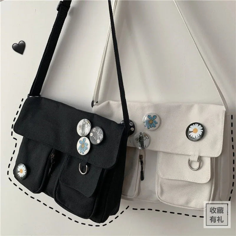 Tamxo™ Cute Canvas Messenger Bag – Versatile and Stylish Crossbody for Everyday Use
