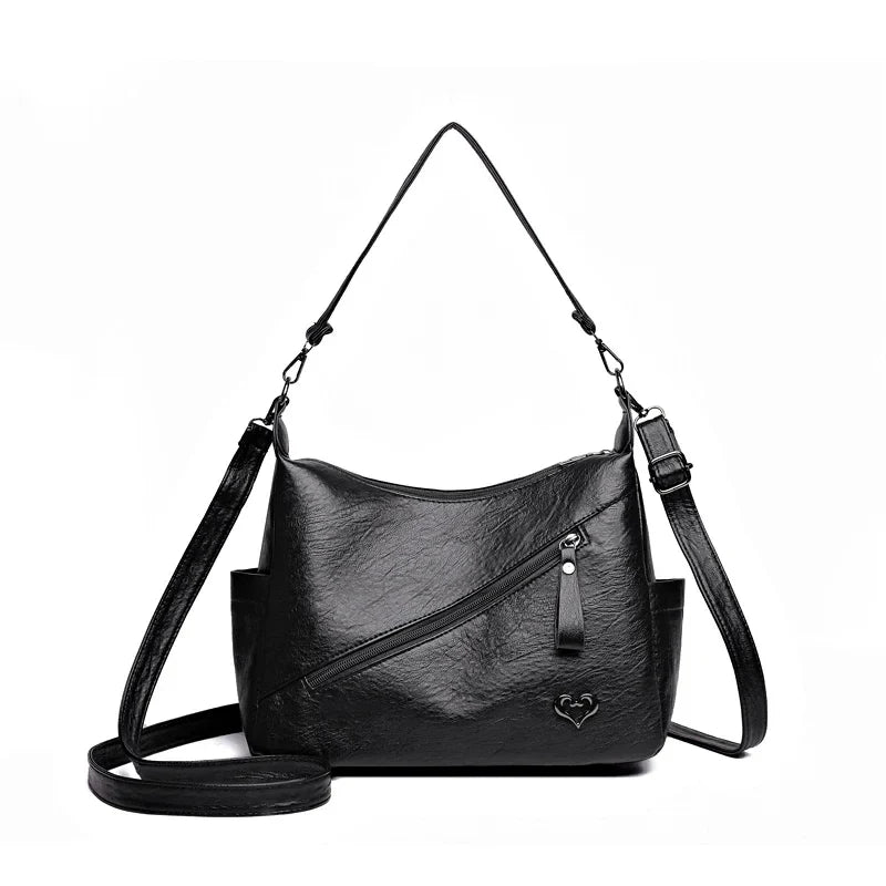 Tamxo™ Large PU Leather Messenger Bag: Versatile & Spacious Middle-aged Women's Bag