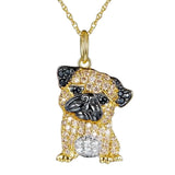 Tamxo™ Cavalier Rhinestone Necklace: Exquisite Pet Memorial Jewelry, Dog Lover Gift