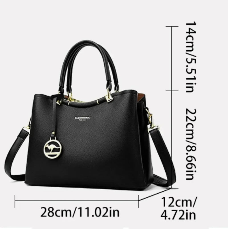 Tamxo™ Luxury Soft Leather Top-Handle Crossbody Bag | Designer Women's Handbag