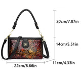 Tamxo™ Retro Ethnic Floral Pattern Leather Shoulder Bag Crossbody Luxe Designer