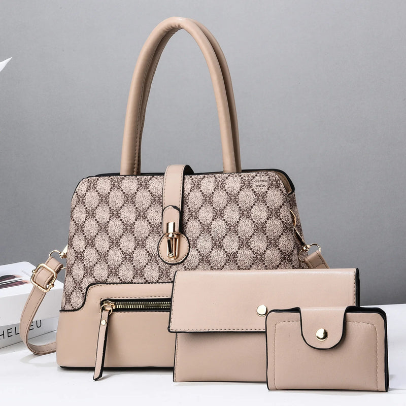 Tamxo™ Fashion Trend Women Handbag Tote Clutch Purse & Wallet Set