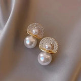 Tamxo™ Pearl Stud Earrings: Minimalist Women's Fashion Jewelry
