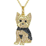 Tamxo™ Cavalier Rhinestone Necklace: Exquisite Pet Memorial Jewelry, Dog Lover Gift
