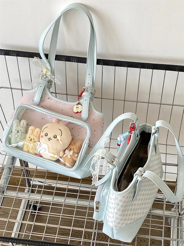 Tamxo™ Elegant Floral Shoulder Bag Fashionable Cute Transparent Handbag