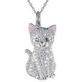 Tamxo™ Cavalier Rhinestone Necklace: Exquisite Pet Memorial Jewelry, Dog Lover Gift