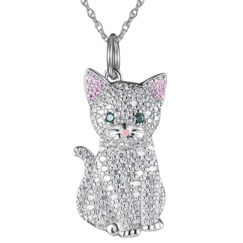 Tamxo™ Cavalier Rhinestone Necklace: Exquisite Pet Memorial Jewelry, Dog Lover Gift