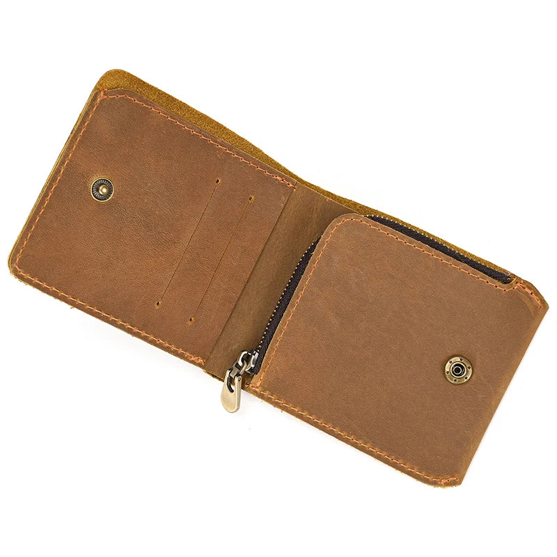 Tamxo™ Men's Retro Leather Bifold Wallet with Coin Purse and Card Holder
