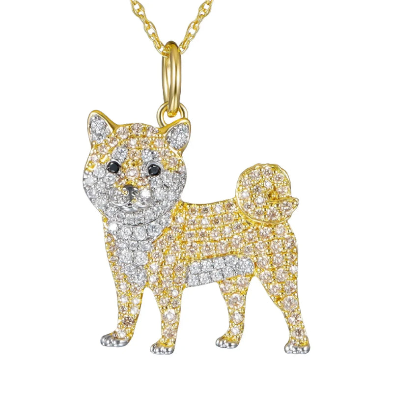 Tamxo™ Cavalier Rhinestone Necklace: Exquisite Pet Memorial Jewelry, Dog Lover Gift