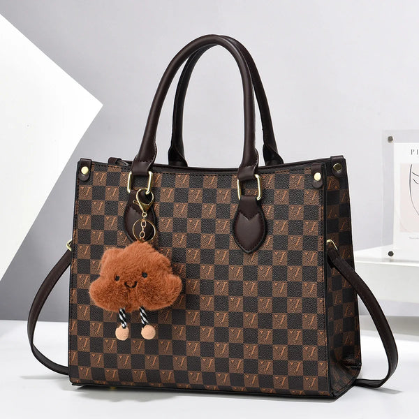 Tamxo™ Floral Plaid Tote: Versatile Crossbody Shoulder Bag & Satchel