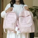 Tamxo™ Elegant Pink Backpack for Women - Collegiate Style Luxury Designer Bag