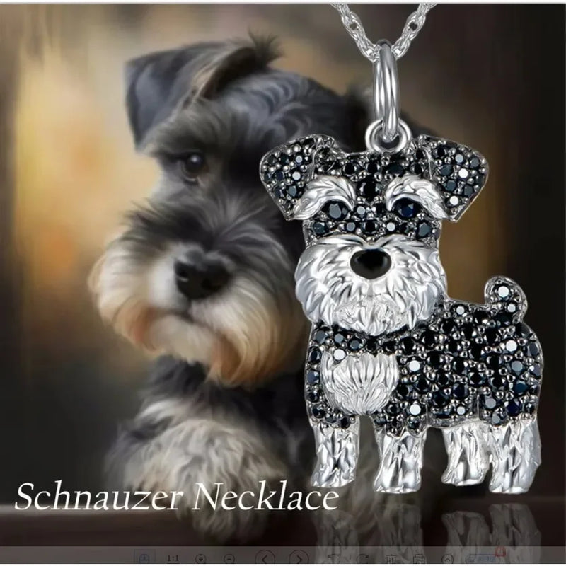 Tamxo™ Cavalier Rhinestone Necklace: Exquisite Pet Memorial Jewelry, Dog Lover Gift