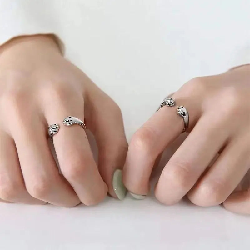 Tamxo™ Paw Print Open Ring - Stylish and Creative Cat & Puppy Design