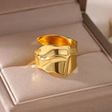 Tamxo™ Retro Cross Pattern Stainless Steel Open Ring for Women, Elegant Wedding Party Jewelry